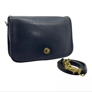 Vintage COACH 55S2 Leather Bonnie Cashin Clutch Handbag Shoulder Bag USA BLACK
